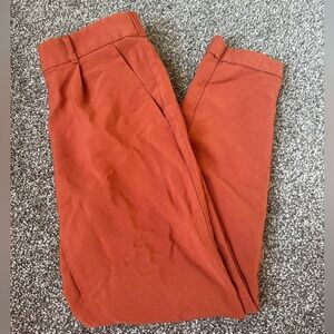 Loft Slim Pleated Orange Pants | XXS